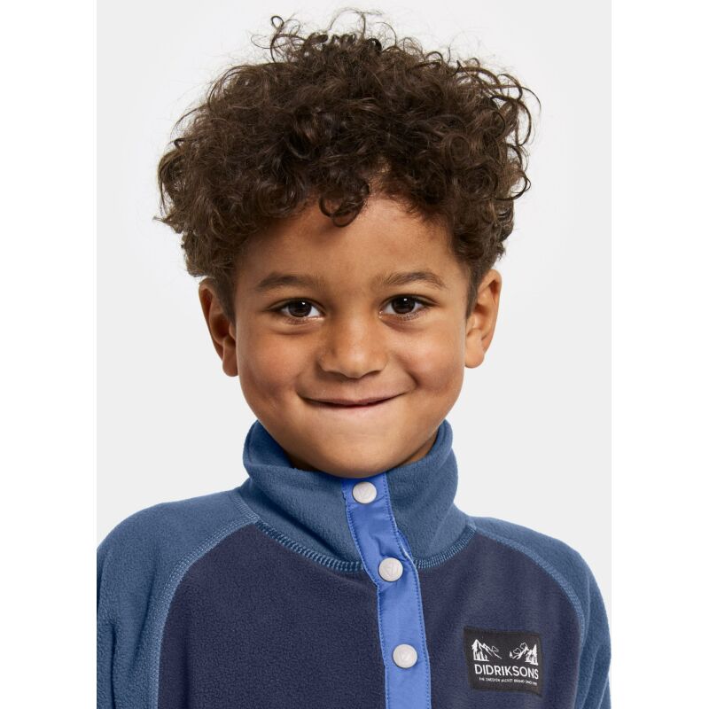 Didriksons Monte Kid's Half Button 4 Beach beige