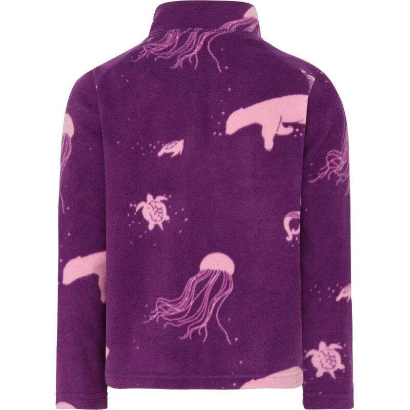 Didriksons Monte Printed Kid's Full-Zip 10 Winter Ocean Purple