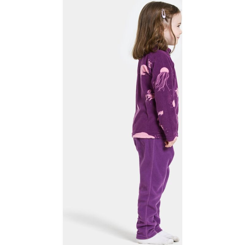 Didriksons Monte Printed Kid's Full-Zip 10 Winter Ocean Purple