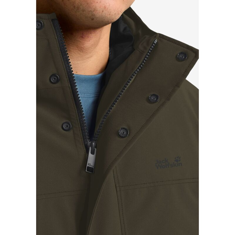 Jack Wolfskin Cold Camp Coat Men's Obsidian Moss