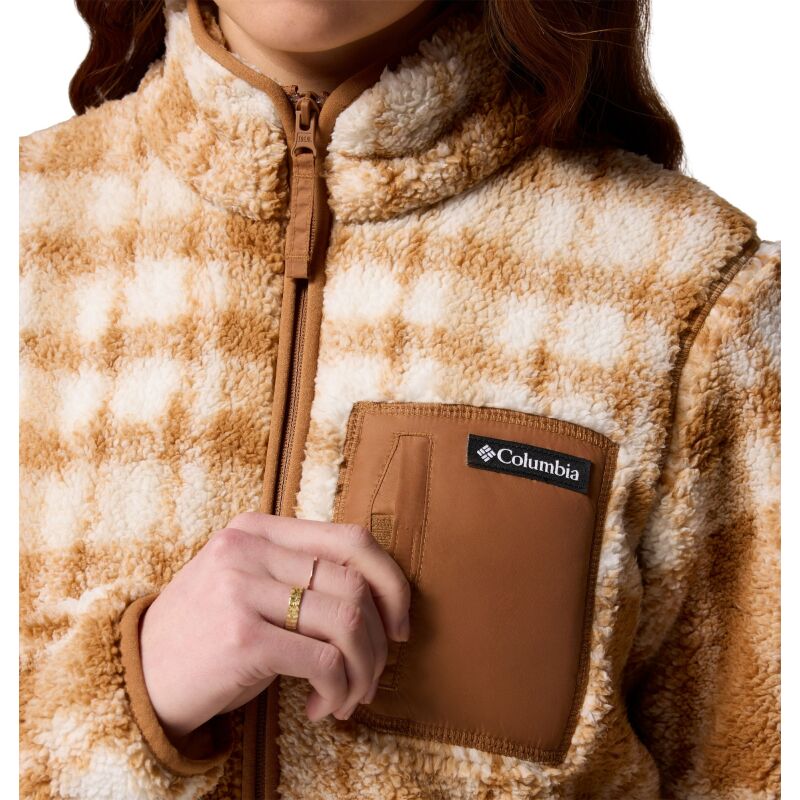 Columbia West Bend Print Full Zip II Women's Camel Brown Herringplaid