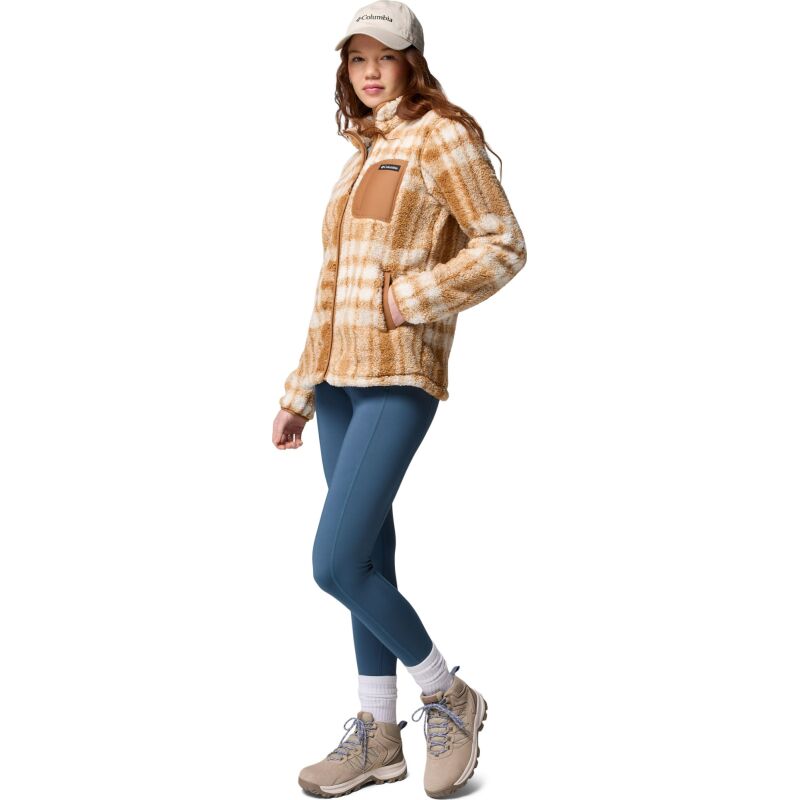 Columbia West Bend Print Full Zip II Women's Camel Brown Herringplaid