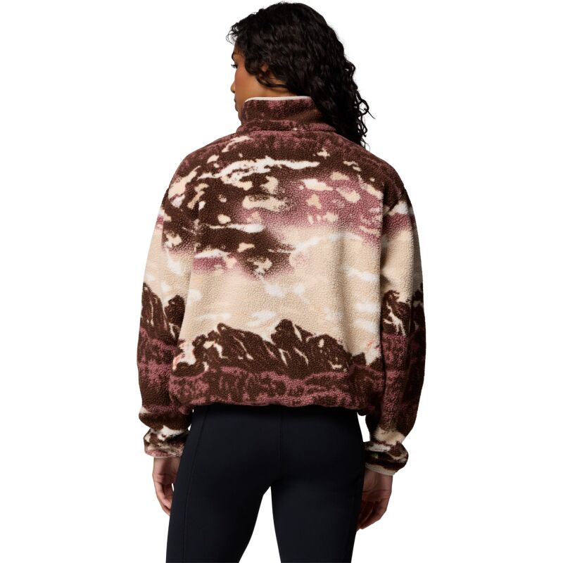 Columbia Helvetia II Printed Cropped Half Snap Women's Tobacco Sisters, Dark Stone