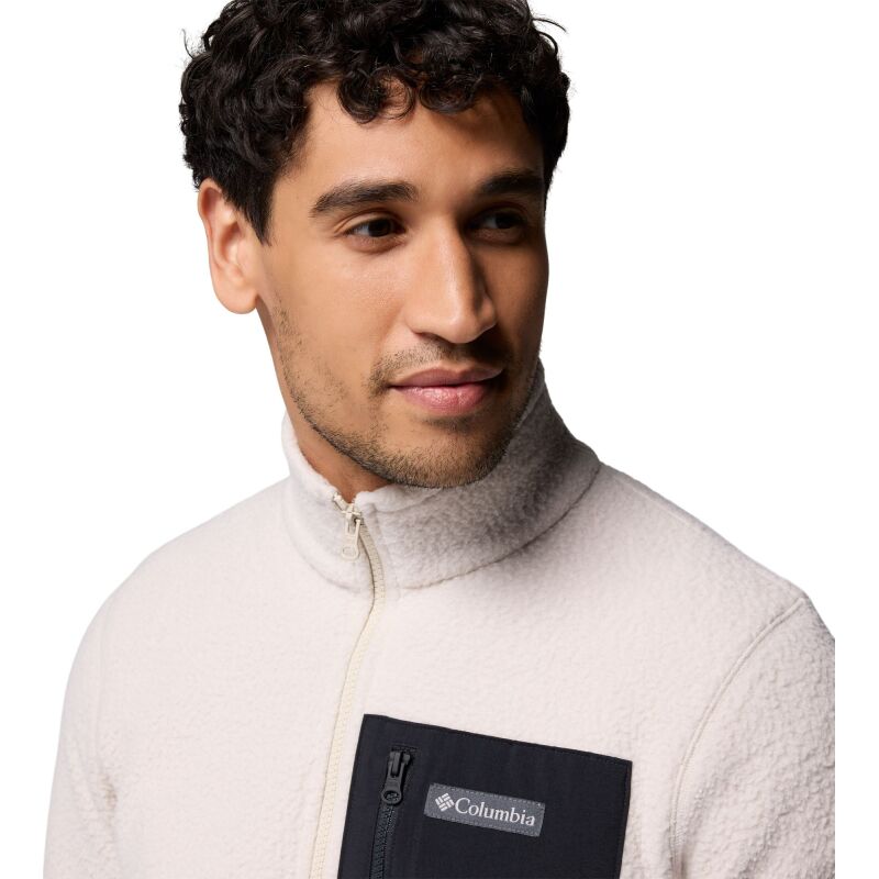 Columbia Jasper Ridge Pebbled Full Zip Fleece Men's Dark Stone, Black