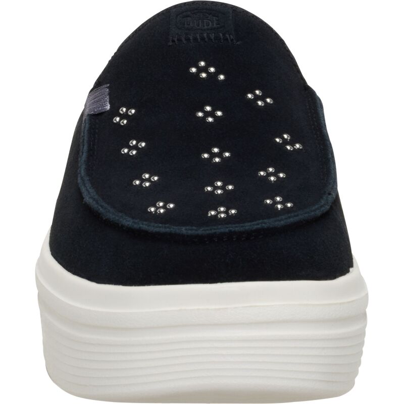 HEYDUDE Austin Lift Suede Stud Women's Black