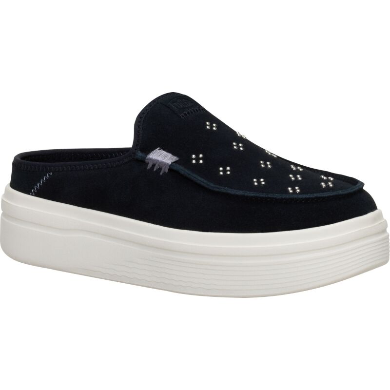 HEYDUDE Austin Lift Suede Stud Women's Black
