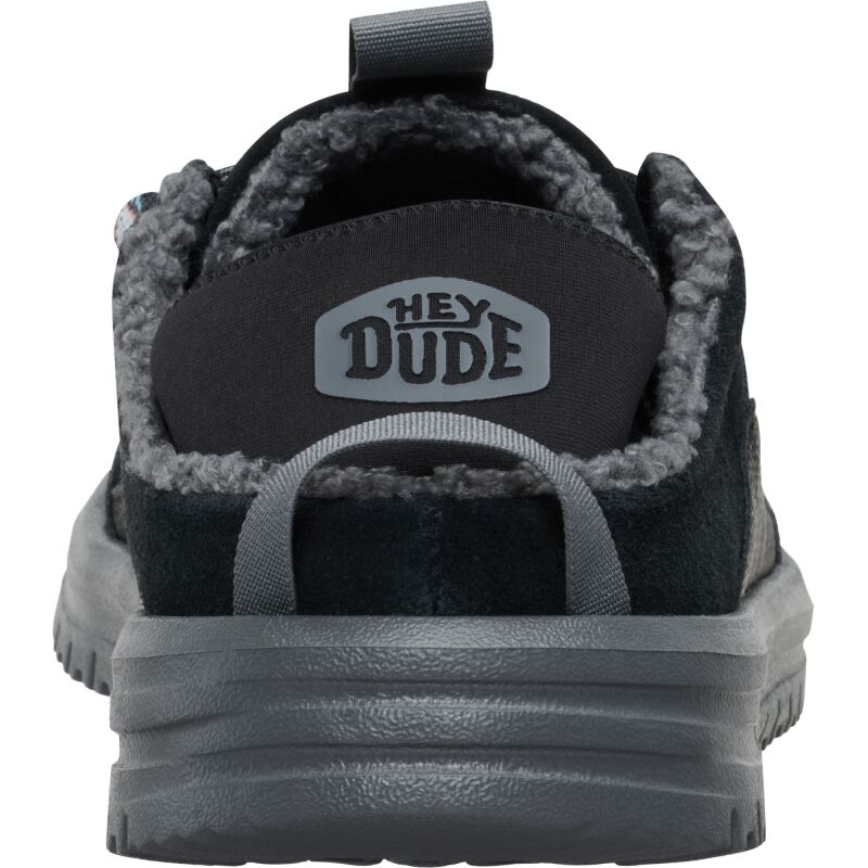 HEYDUDE Bradley Blipper Suede Men's Black/Smoke Grey