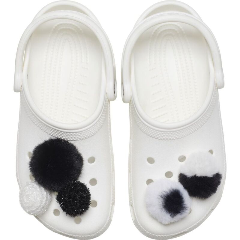 Crocs™ Jibbitz Black And White Puff 5 Pack 