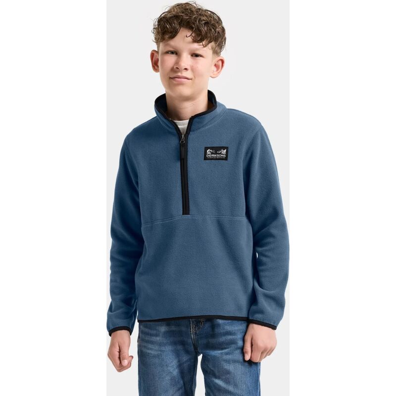 Didriksons Rubi Kids' Half-Zip Blue Fog