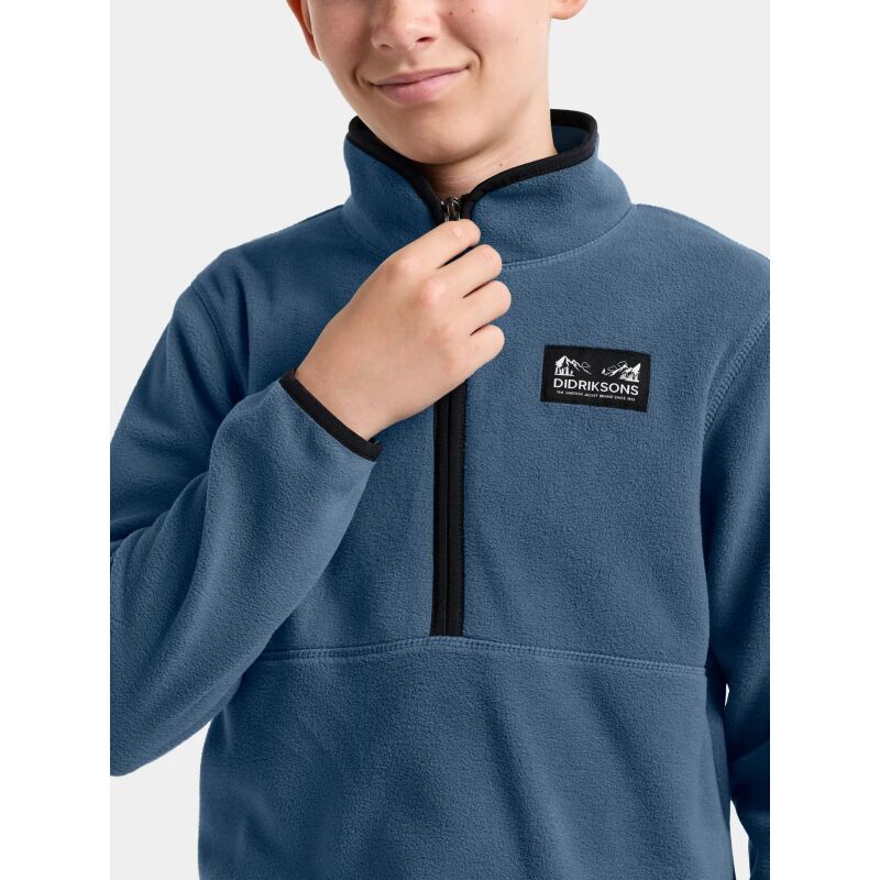 Didriksons Rubi Kids' Half-Zip Blue Fog