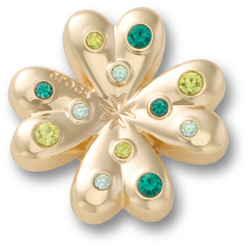 Crocs™ Jibbitz Gold SMT Gem Clover 