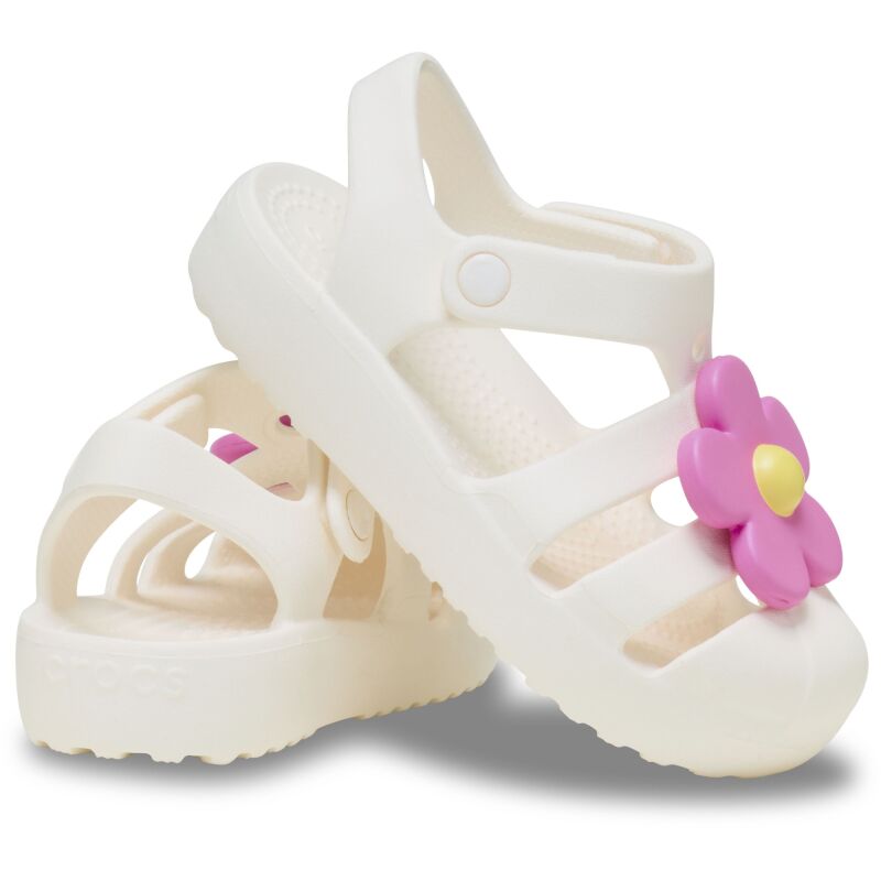 Crocs™ Classic Flower Fisherman Toddler's Chalk