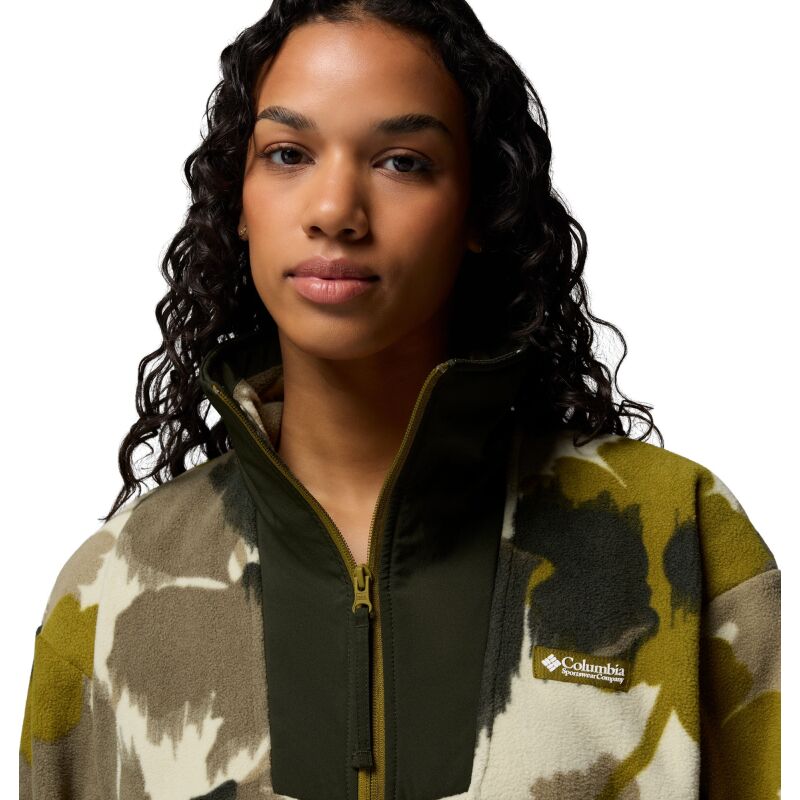 Columbia Sequoia Grove Printed Half Zip Women's Mossy Green, Ikatbloom