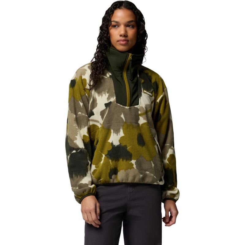 Columbia Sequoia Grove Printed Half Zip Women's Mossy Green, Ikatbloom