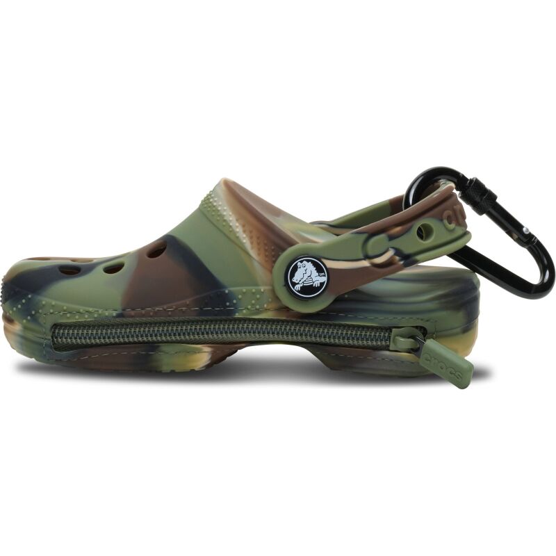 Crocs™ Classic Marbled Clog Pouch Bag Charm Army Green/Multi
