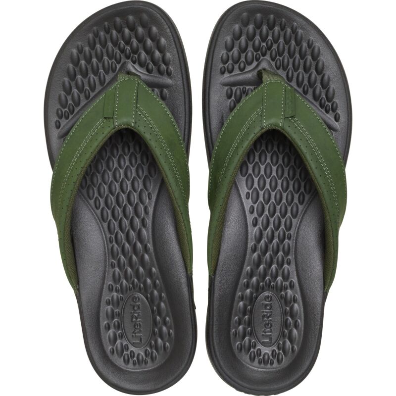 Crocs™ Yukon Surf Flip Army Green/Black
