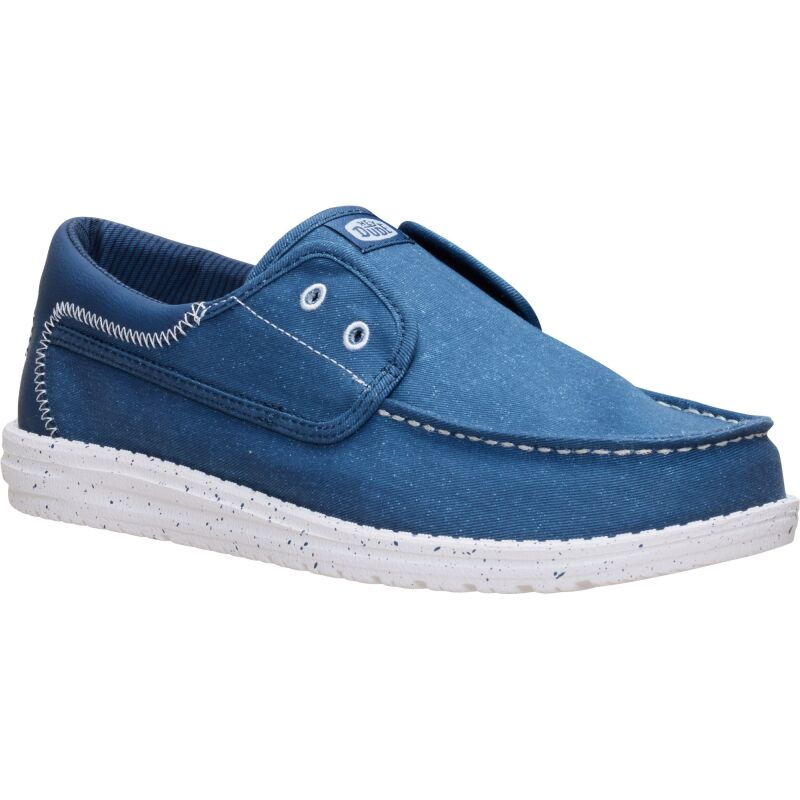 HEYDUDE Wally Cru Stretch Canvas Men's Ensign Blue/Multi