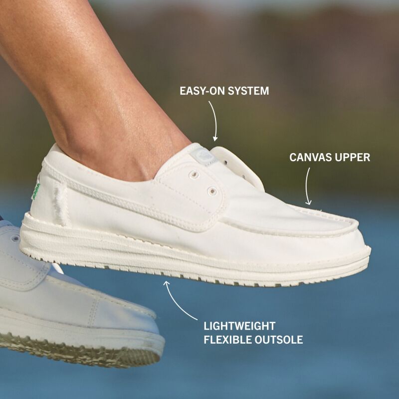 HEYDUDE Wendy Cru Stretch Canvas Women's Snow White