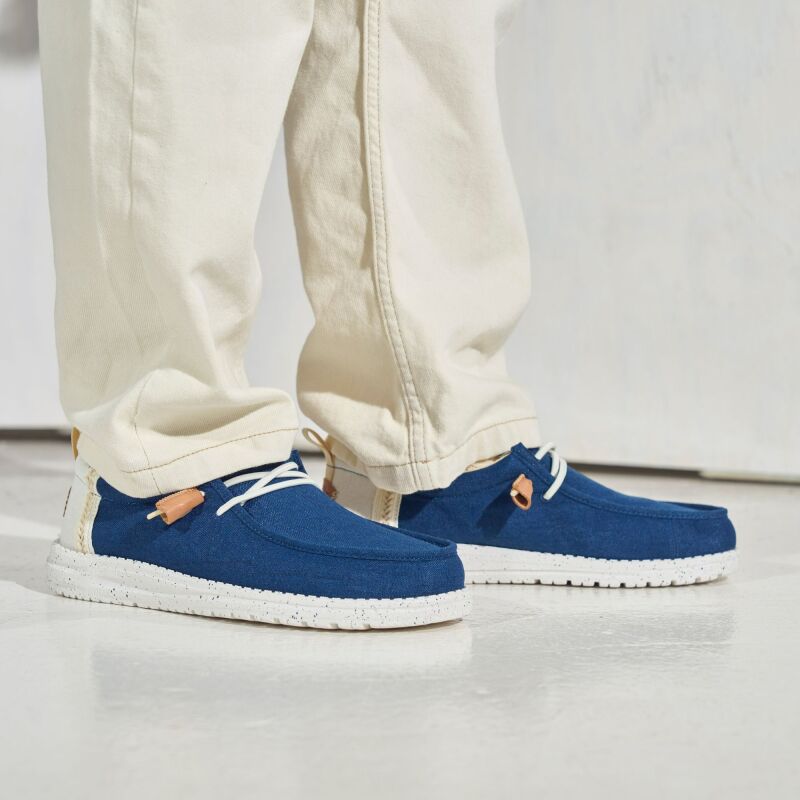 HEYDUDE Wally Craft Linen Men's Navy Blazer/Multi