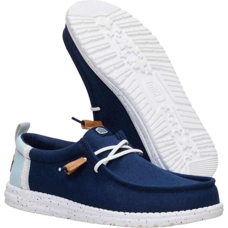 HEYDUDE Wally Craft Linen Men's Navy Blazer/Multi