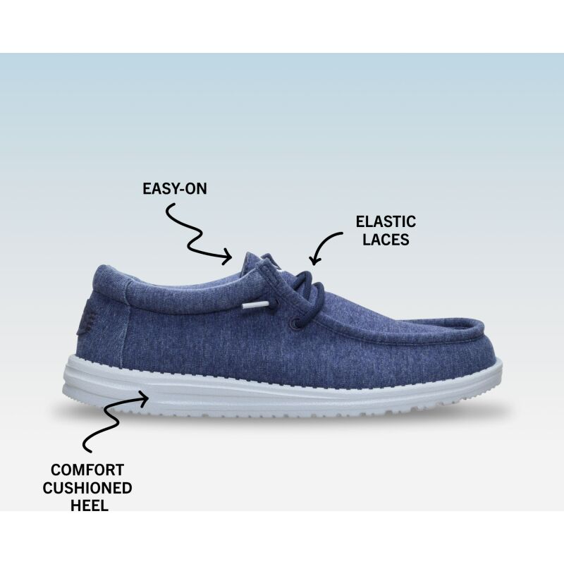 HEYDUDE Wally Stretch Jersey Men's Navy