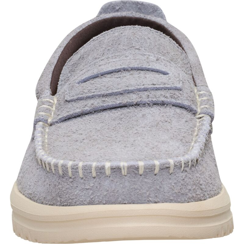 HEYDUDE Wally NXT Loafer Leather Men's Flannel Grey/Wood Ash