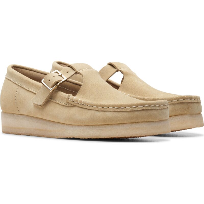 Clarks Wallabee T Bar Women's Maple Suede
