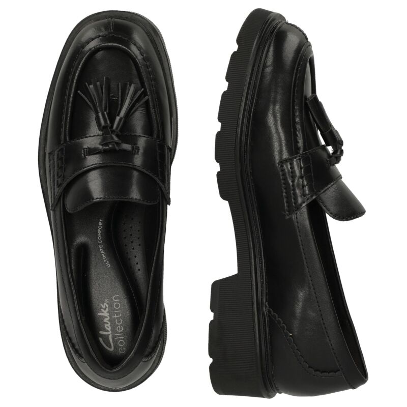 Clarks Lauryl Tassel Women's Black Leather