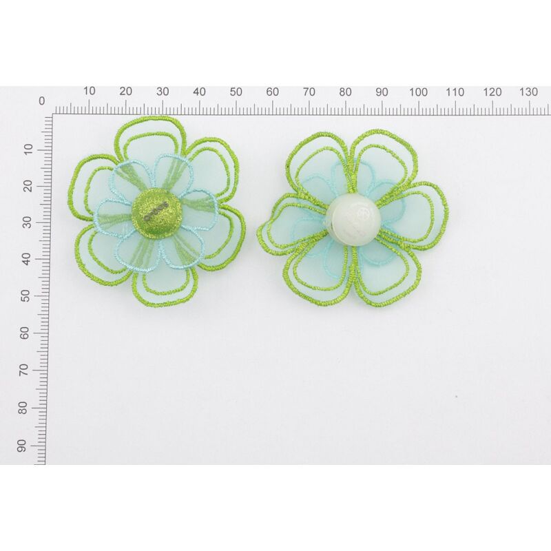 Crocs™ Jibbitz Green Mesh Flower 