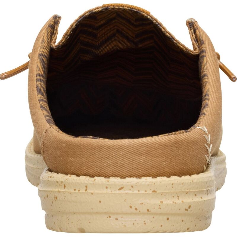 HEYDUDE Wally Slip Stretch Canvas Men 41293 Bone Brown/Boulder Tan