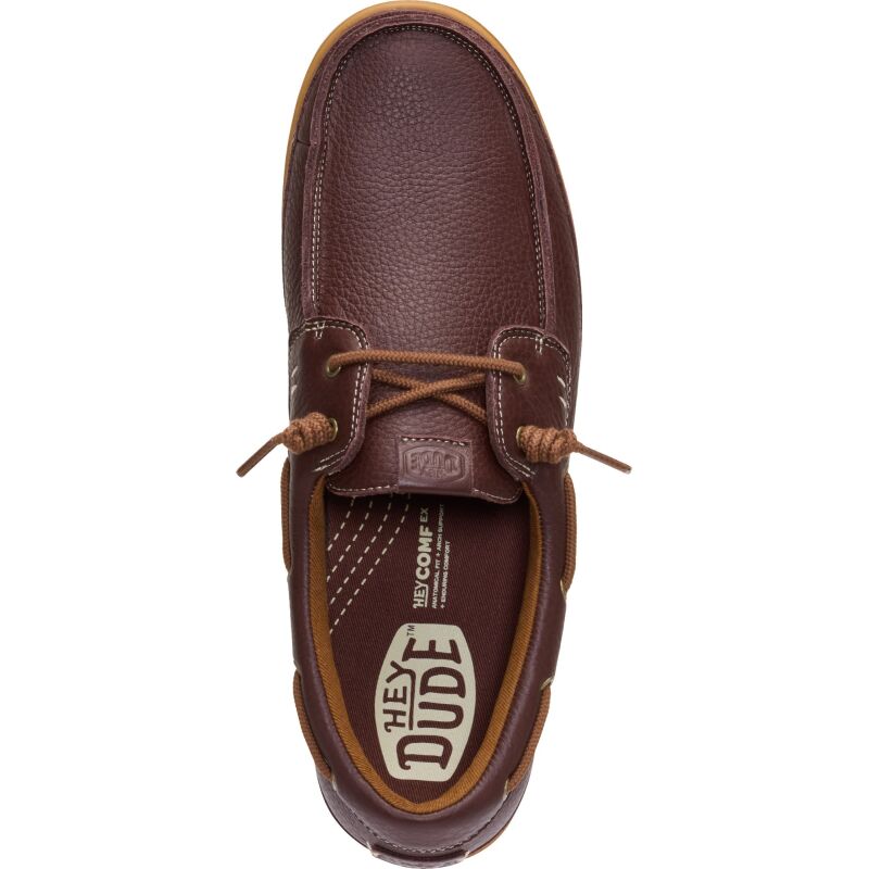 HEYDUDE Harbor Lo Craft Leather Men's Shaved Brown/Robe Brown