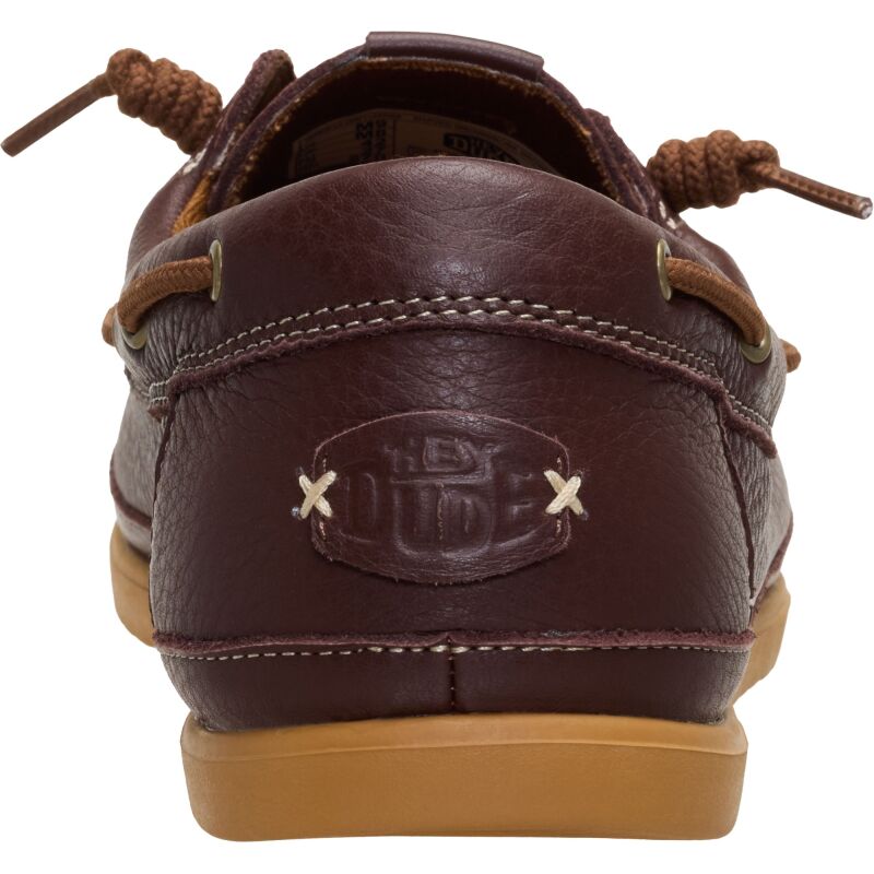 HEYDUDE Harbor Lo Craft Leather Men's Shaved Brown/Robe Brown