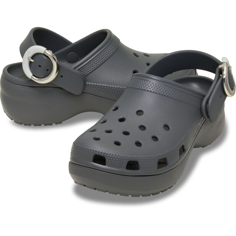 Crocs™ Classic Platform Buckle Clog Women's Carbon