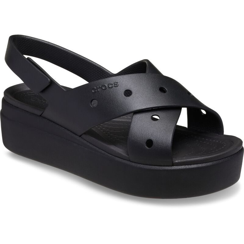 Crocs™ Brooklyn 4U Cross Strap Sandal Black