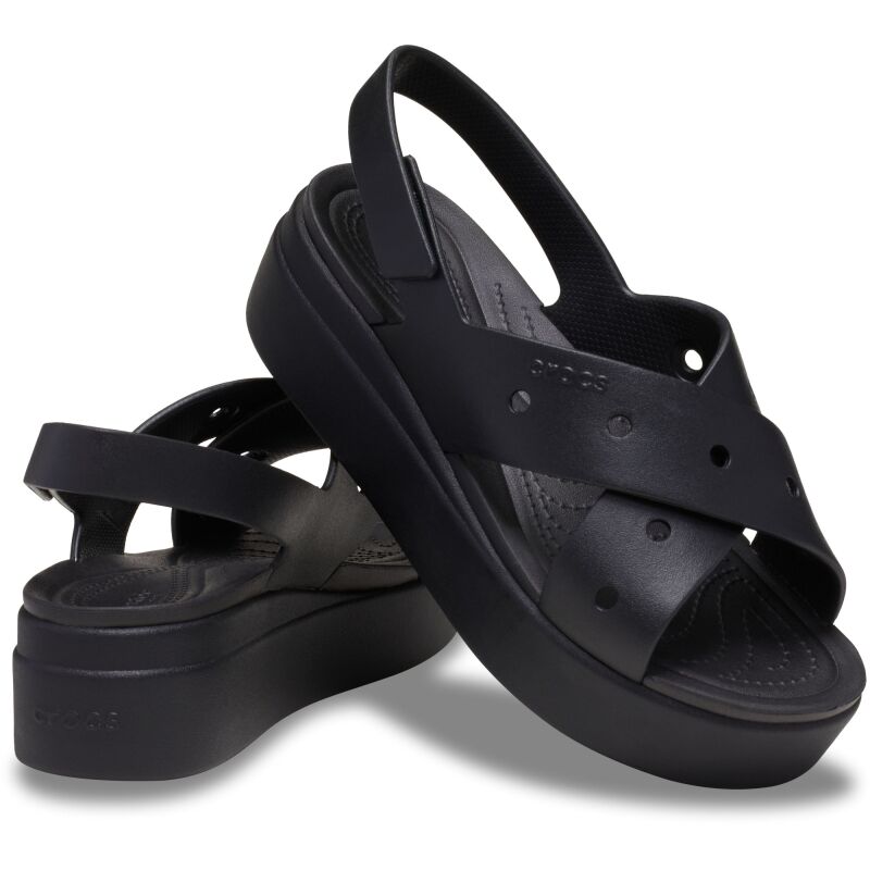 Crocs™ Brooklyn 4U Cross Strap Sandal Black