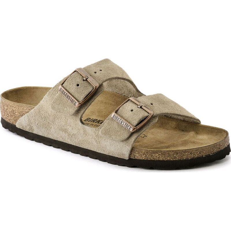 Birkenstock Arizona Suede Leather Narrow Taupe