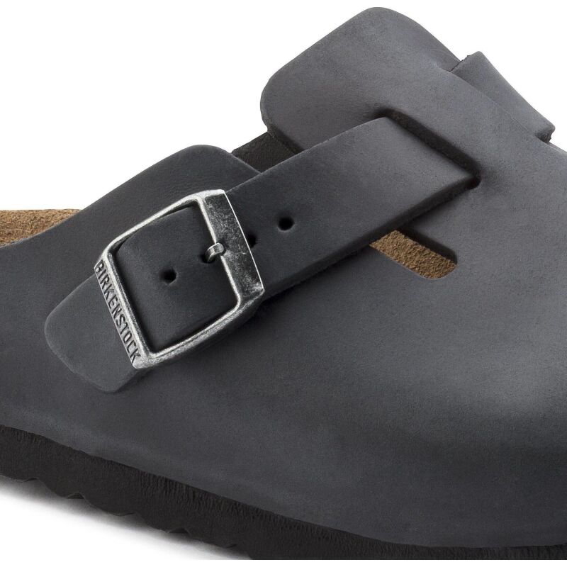 Birkenstock Boston Oiled Leather Narrow Black