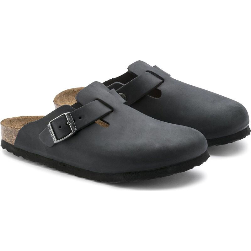 Birkenstock Boston Oiled Leather Narrow Black