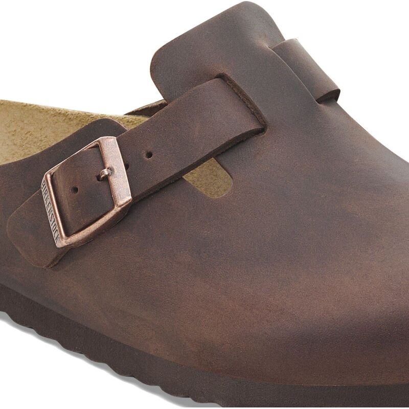 Birkenstock Boston Soft Footbed Oiled Leather Narrow Habana