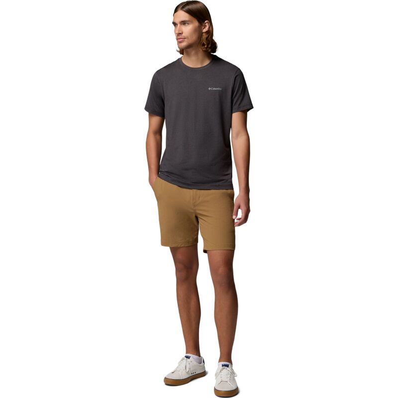 Columbia Parsons Point Short Sleeve Back Graphic Tee Men's Black Heather, Splatter Gem