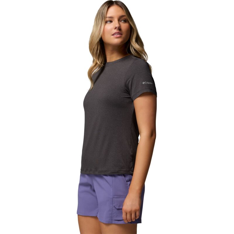 Columbia Parsons Point Short Sleeve Logo Tee Women's Black Heather