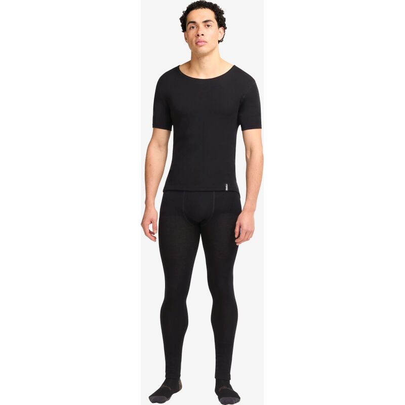 Jack Wolfskin Merino Short Sleeve Men's Black
