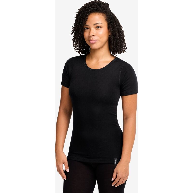Jack Wolfskin Merino Short Sleeve Women's Black