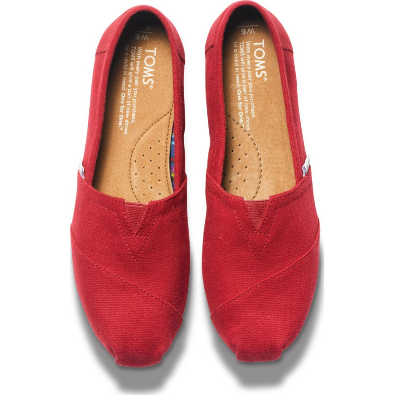 TOMS Canvas Women's Classic Alpargata Nl Red