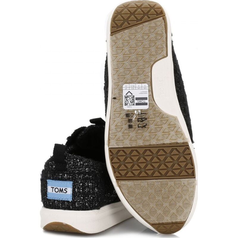 TOMS Glitter Wool Women's Del Rey Sneaker Black