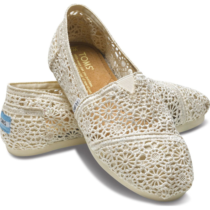 TOMS Moroccan Crochet Women's Classic Alpargata Natural