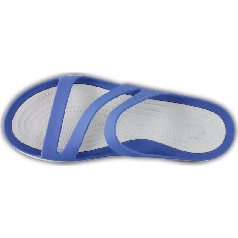 Crocs™ Women's Swiftwater Sandal Blue Jean/Pearl White