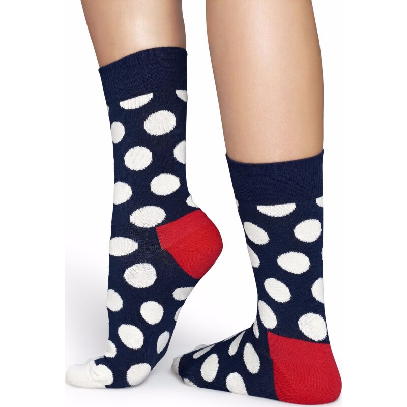 HAPPY SOCKS Big Dot Navy/White