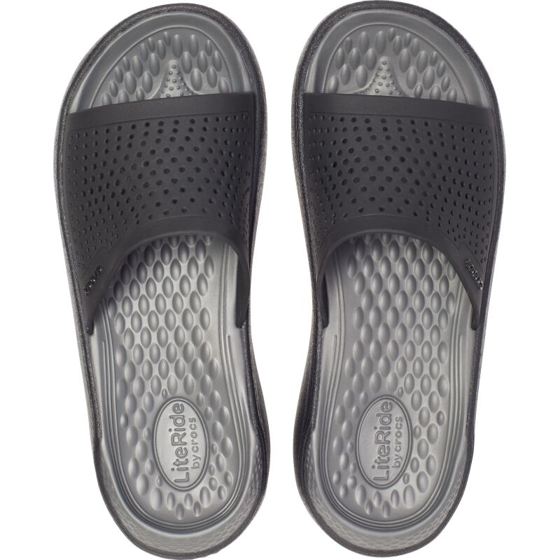 Crocs™ LiteRide Slide Black/Slate Grey