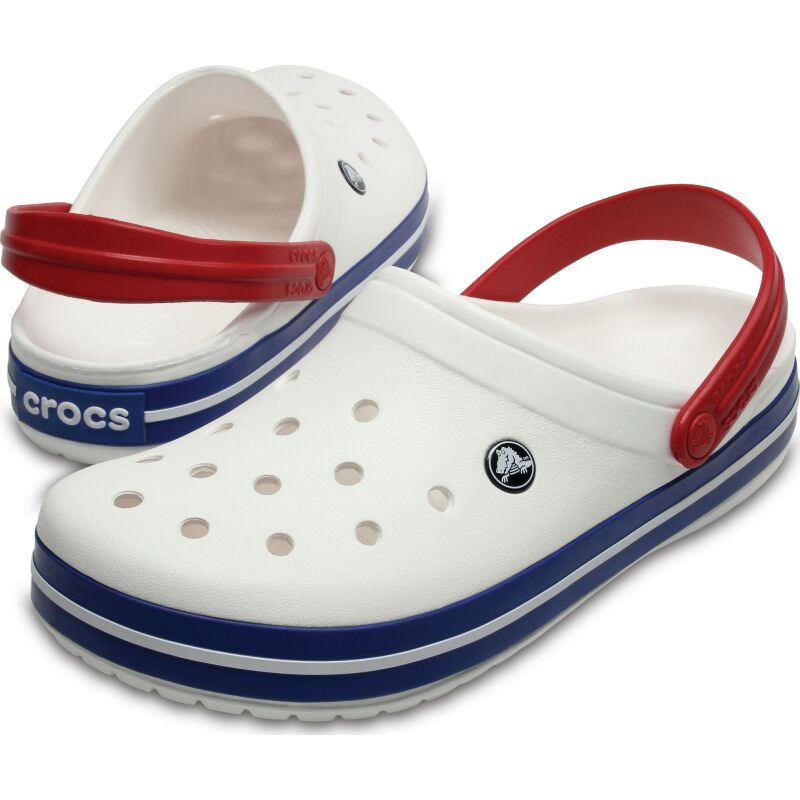 Crocs™ Crocband™ White/Blue Jean